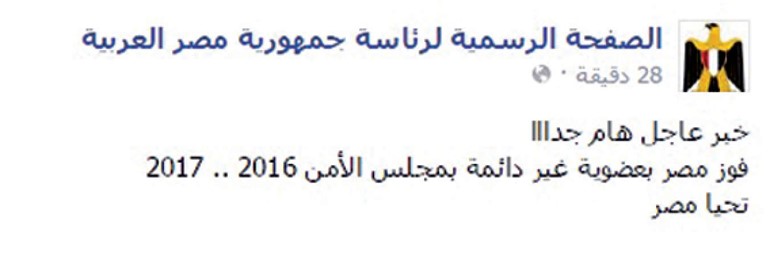 فوز مصر بعضوية غير دائمة بمجلس الأمن