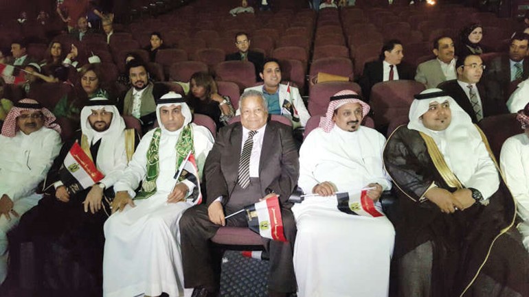 جانب من احتفالية شكرا للسعودية