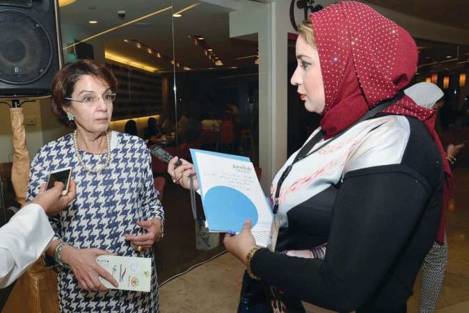 مها البرجس متحدثة للزميلة الاء خليفة﻿