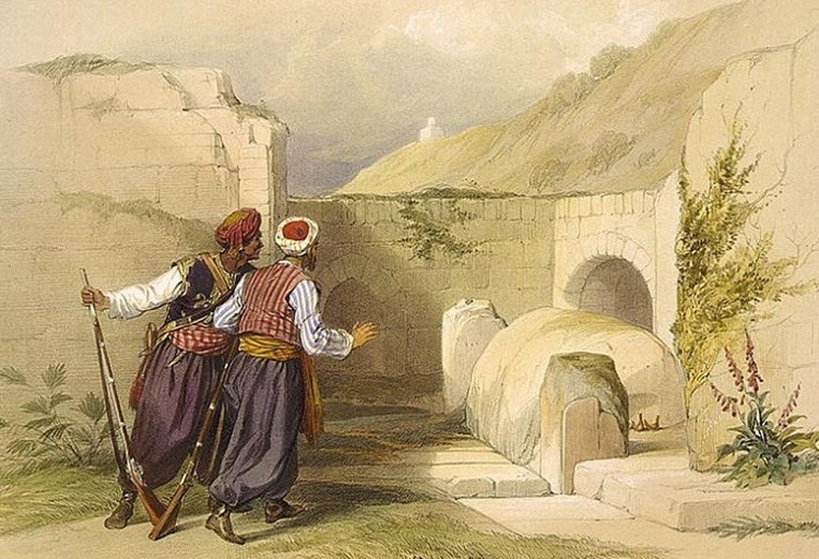 لوحة الفنان الاسكتلندي للقبر كما كان قبل 176 سنة