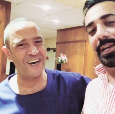 اشرف عبدالباقي مع الزميل بشار جاسم﻿