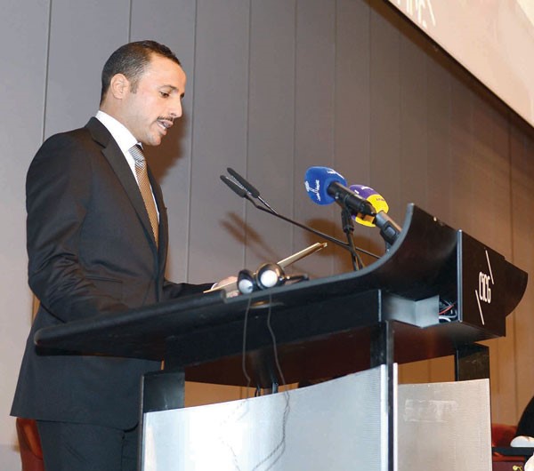 رئيس مجلس الامة مرزوق الغانم متحدثا امام مؤتمر الاتحاد البرلماني الدولي 133 في جنيڤ