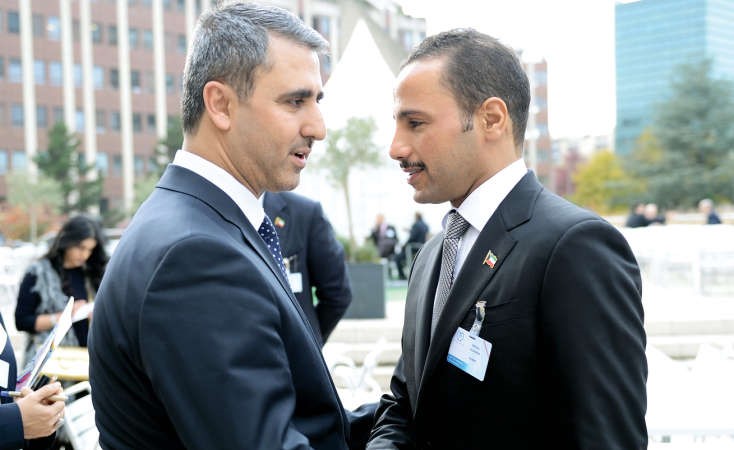 رئيس مجلس الامة مرزوق الغانم خلال لقائه ارام محمد علي