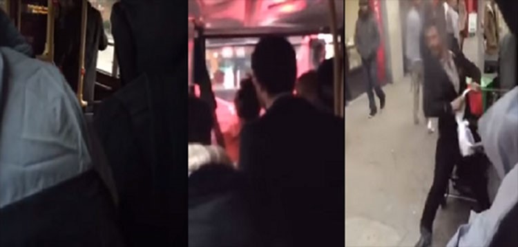 بالفيديو.. عنصري بريطاني يعتدي على معاق مسلم ويأخذ عكازه ويلقي به 
