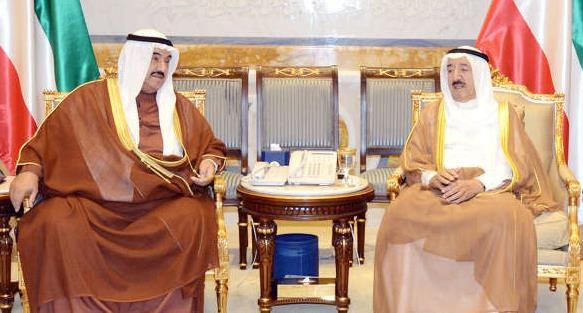 صاحب السمو الامير الشيخ صباح الاحمد مستقبلا سمو الشيخ ناصر المحمد