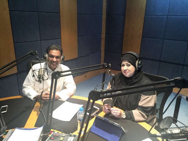 طلال الماجد وامل محمد اثناء البرنامج