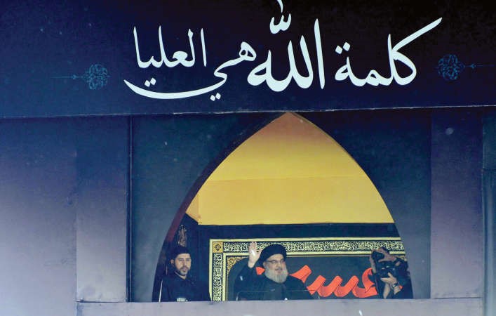 الامين العام لحزب الله حسن نصر الله متحدثابمناسبة عاشوراء 	محمود الطويل ﻿