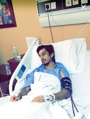 نجم الشباب السعودي سيف الحشان بعد اجراء العملية الجراحية﻿