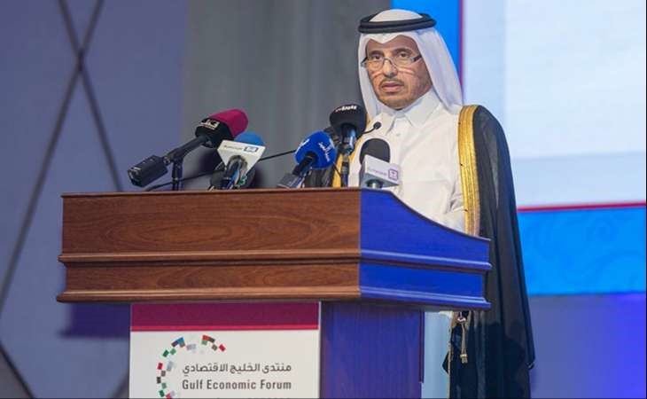 رئيس وزراء قطر يلقي كلمته خلال افتتاح المنتدى