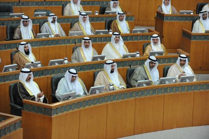 سمو الشيخ جابر المبارك والشيخ محمد العبدالله ود علي العمير والشيخ خالد الجراح والشيخ محمد الخالد ﻿