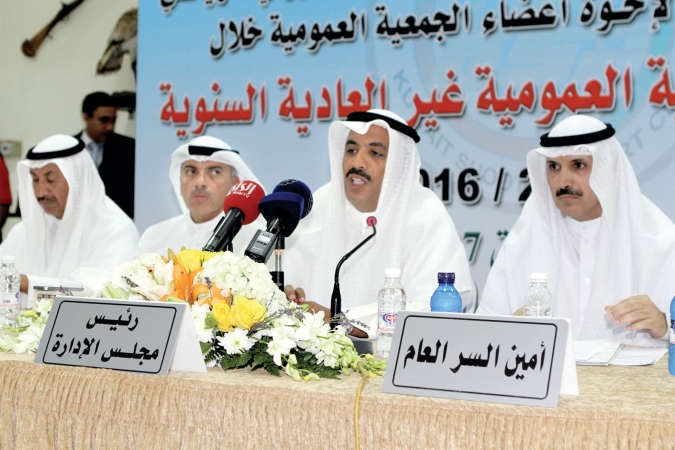 رئيس نادي الرماية م دعيج العتيبي يتحدث خلال الجمعية العمومية﻿