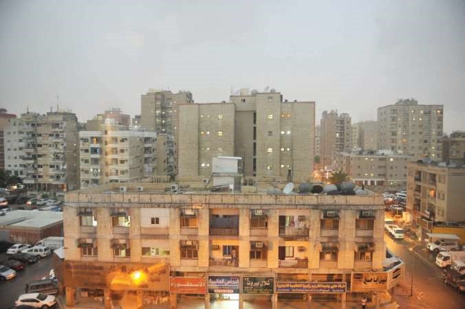  غيوم كثيفة غطت سماء الكويت امس﻿