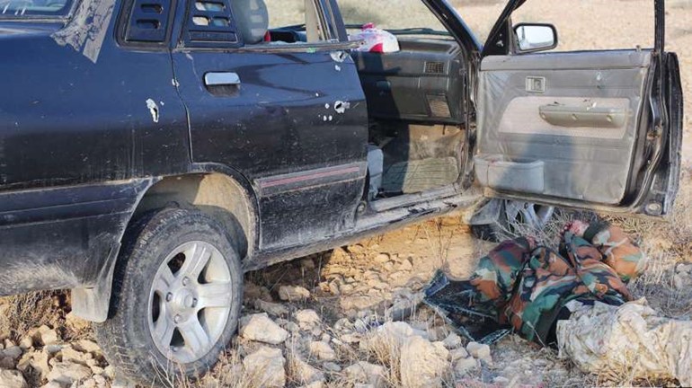 صورة بثها تنظيم داعش لما قال انها جثة احد جنود التنظيم قتل في معارك مهين بريف حمص اپ 