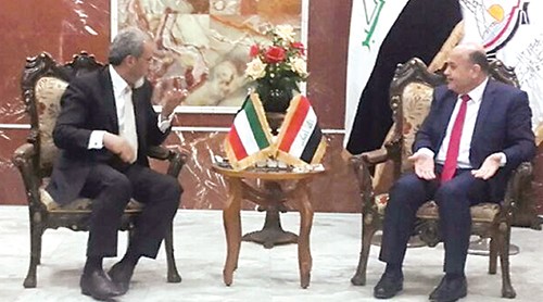 السفير غسان الزواوي مع محافظ البصرة ماجد النصراوي ﻿