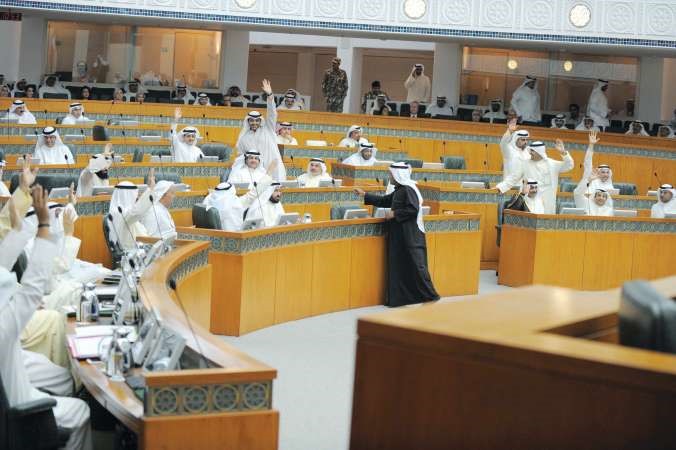 المجلس يصوت على احد المقترحات﻿