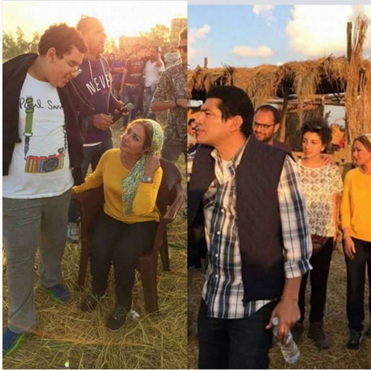 ليلى علوي مع نجلها خالد في صورة حديثة