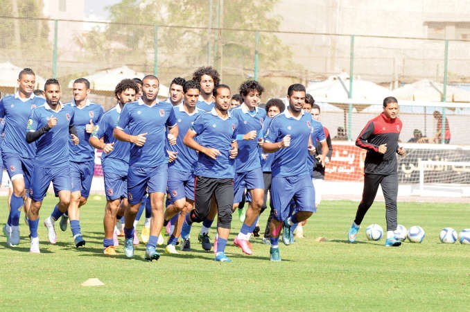 لاعبو الاهلي في التدريبات الاخيرة﻿