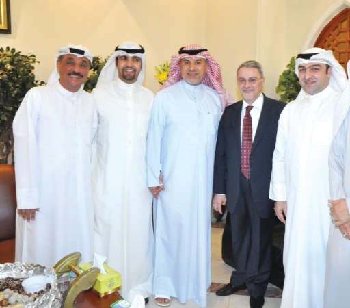ياسر ابل والسفير العراقي دمحمد بحر العلوم وعبدالله التميمي وجاسم الخباز﻿
