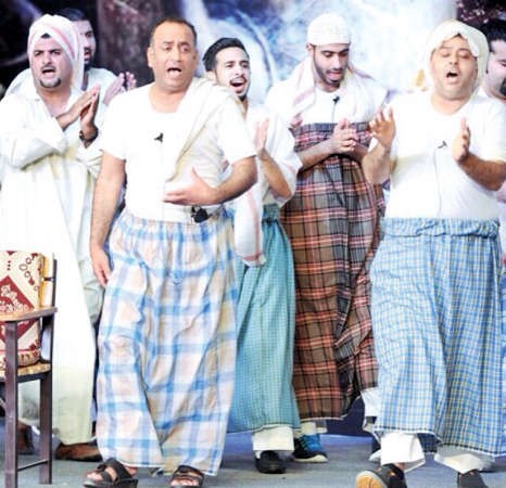 مشهد من احد اعماله المسرحية ﻿