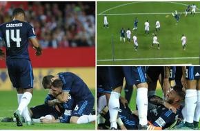 بالفيديو..راموس يحرز هدفاً عالمياً ويخرج مصاباً 
