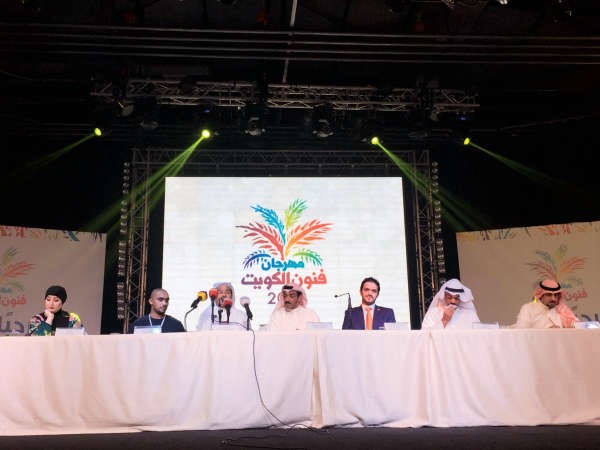 محمد الحملي وجمال الردهان وعبدالرحمن العقل ومبارك المانع في المؤتمر الصحافي