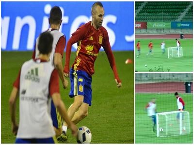 بالفيديو.. قائد برشلونة يهدر هدفاً بشكل غريب في تدريبات إسبانيا!