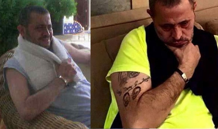 حقيقة الفنان تبدو في الصورة اليسرى اما اليمنى فهي لملاكم او حارس شخصي