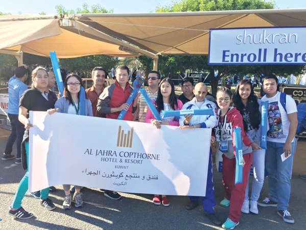 فريق كوبثورن الجهراء المشارك في مسيرة حارب السكري