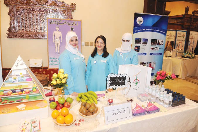 جناح كلية التمريض لدى مشاركته في الاحتفال ﻿