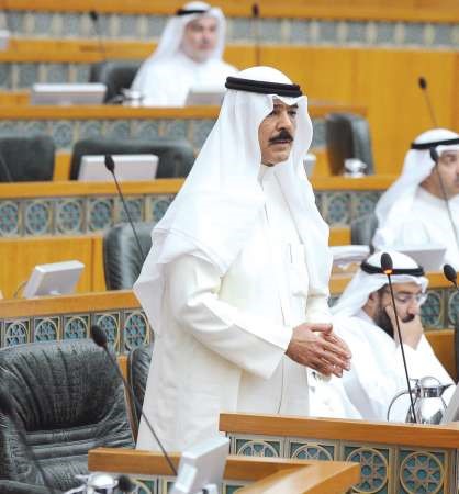 الشيخ محمد الخالد متحدثا في جلسة مجلس الامة امسهاني الشمري