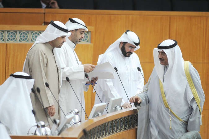 الشيخ صباح الخالد وانس الصالح والشيخ محمد العبدالله وسعدون حماد
