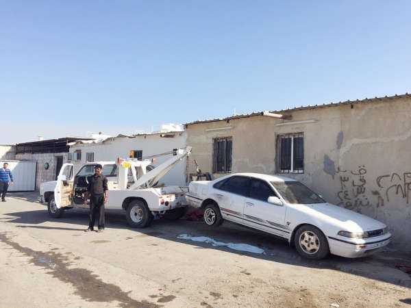 مركبة مستهترة في طريقها الى كراج الحجز