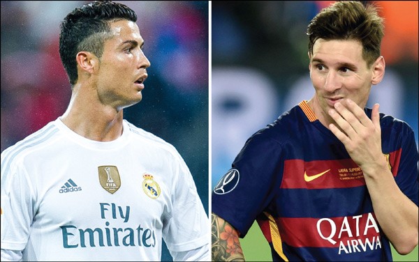 قمة منتظرة بين نجم برشلونة ليونيل ميسي وغريمه هداف ريال مدريد كريستيانو رونالدو