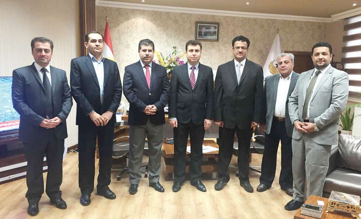 دعمر الكندري ورئيس الهيئة العامة للاستثمار في اقليم كردستان مخلص مراد 
