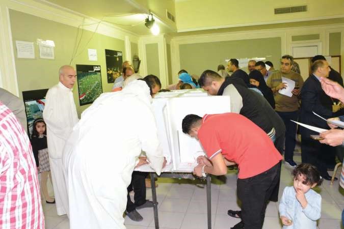 جانب من عملية التصويت 	ريليش كومار﻿