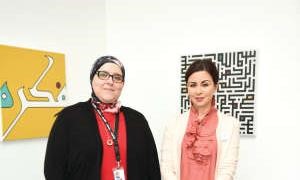 الشيخة زين الصباح مع الزميلة رندى مرعي فريال حماد