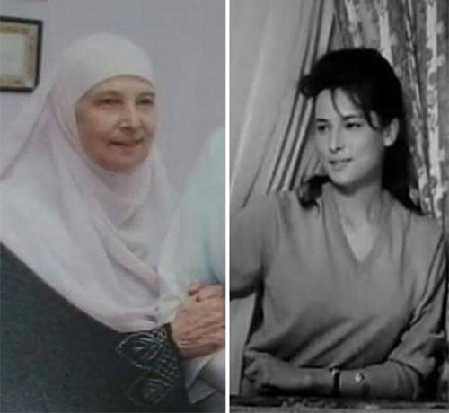 صورة لمديحة سالم بالحجاب قبل وفاتها