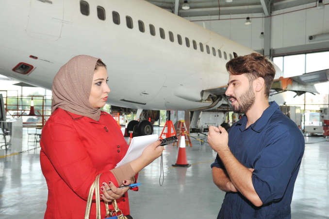 عبدالله الزغبي متحدثا للزميلة الاء خليفة﻿