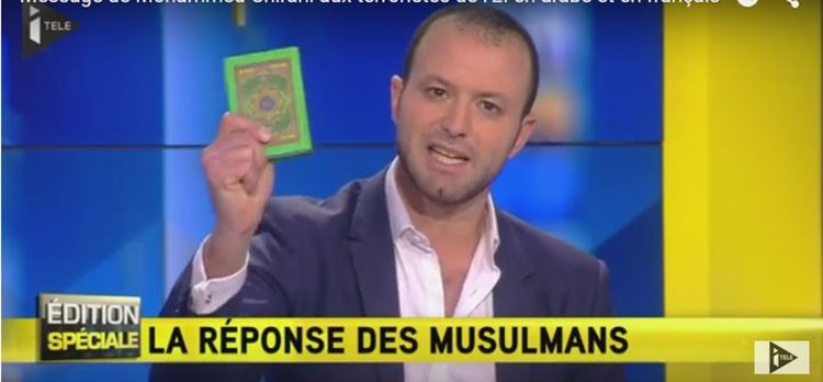 بالفيديو.. فرنسي يرفع المصحف في قناة محلية ويوجه كلمة بالعربية للدواعش