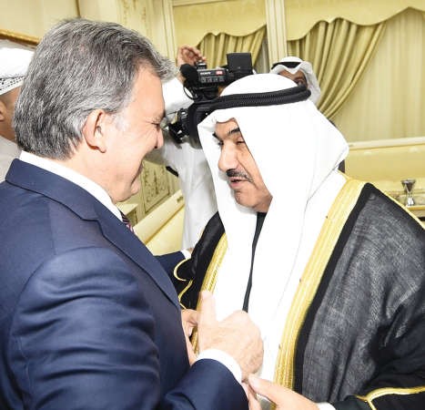 سمو الشيخ ناصر المحمد مرحبا بالرئيس التركي السابق عبدالله غول﻿