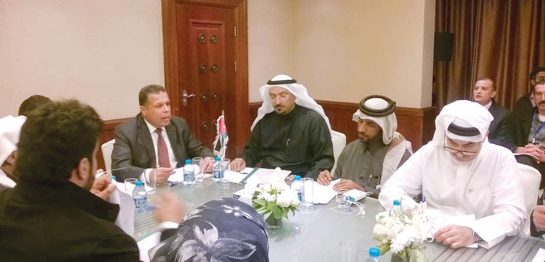  جانب من الاجتماع المشترك لفريق العمل المعني بالسياحة والاثار بدول مجلس التعاون مع الاردن 
