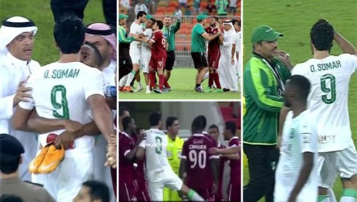 بالفيديو.. هداف الدوري السعودي يفقد "أعصابه" ويضرب لاعباً! 