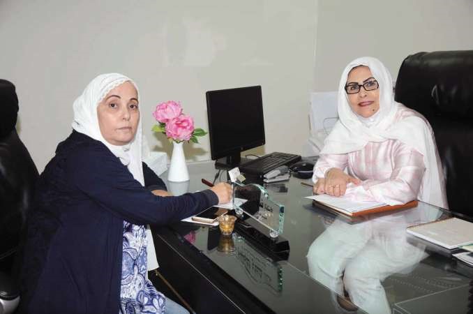 شعاع القصيبي متحدثة الى الزميلة بشرى شعبان				 محمد خلوصي ﻿