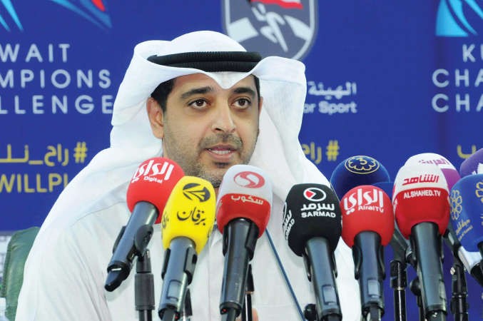  الشيخ محمد العبدالله يتحدث في المؤتمر الصحافي محمد خلوصي