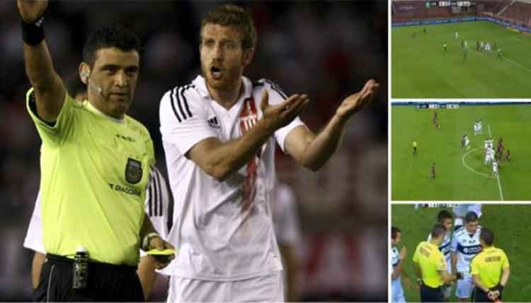 بالفيديو.. حكم أرجنتيني احتسب هدفاً غريباً.. فدفع الثمن بالإيقاف!