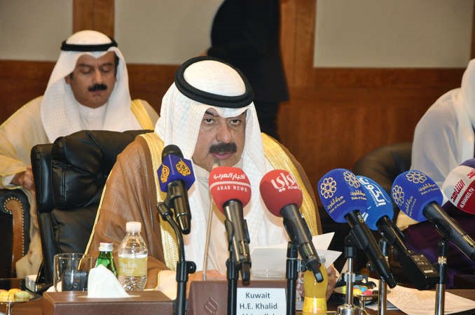نائب وزير الخارجية خالد الجارالله ملقيا كلمته﻿