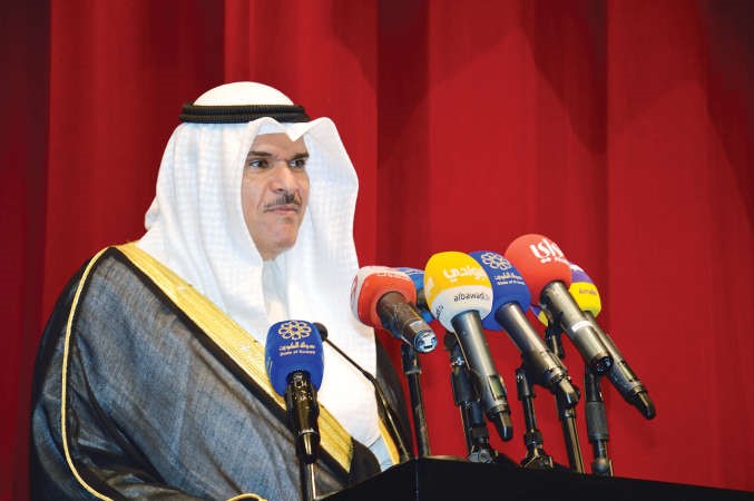 الشيخ سلمان الحمود اثناء القاء كلمته