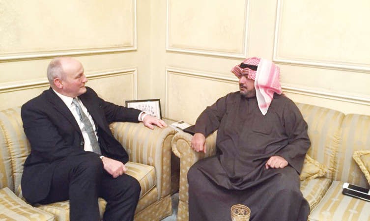  الشيخ ثامر العلي مستقبلا نائب مستشار الامن القومي البريطاني بادي ماجينيس﻿