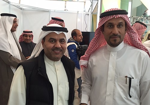 معالي الدكتور خالد بن سعد المقرن رئيس جامعة المجمعة والدكتور ناصر المنيع