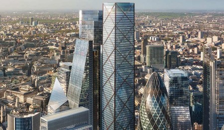 وستقع ناطحة السحاب، التي صممتها شركة الهندسة المعمارية اريك باري ارشيتكتس، ضمن مجموعة من الابراج في الحي المالي التاريخي للعاصمة لندن وسيطل البرج على معالم القرن الواحد والعشرين في مدينة لندن مثلthe Cheesegraterالذي يبلغ طوله 224 مترا، و the Gherkin الذي يبلغ طوله 180 مترا